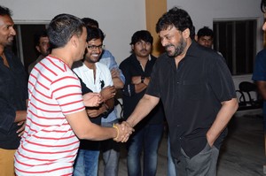 Chiranjeevi Watches Supreme Movie at Prasad Labs